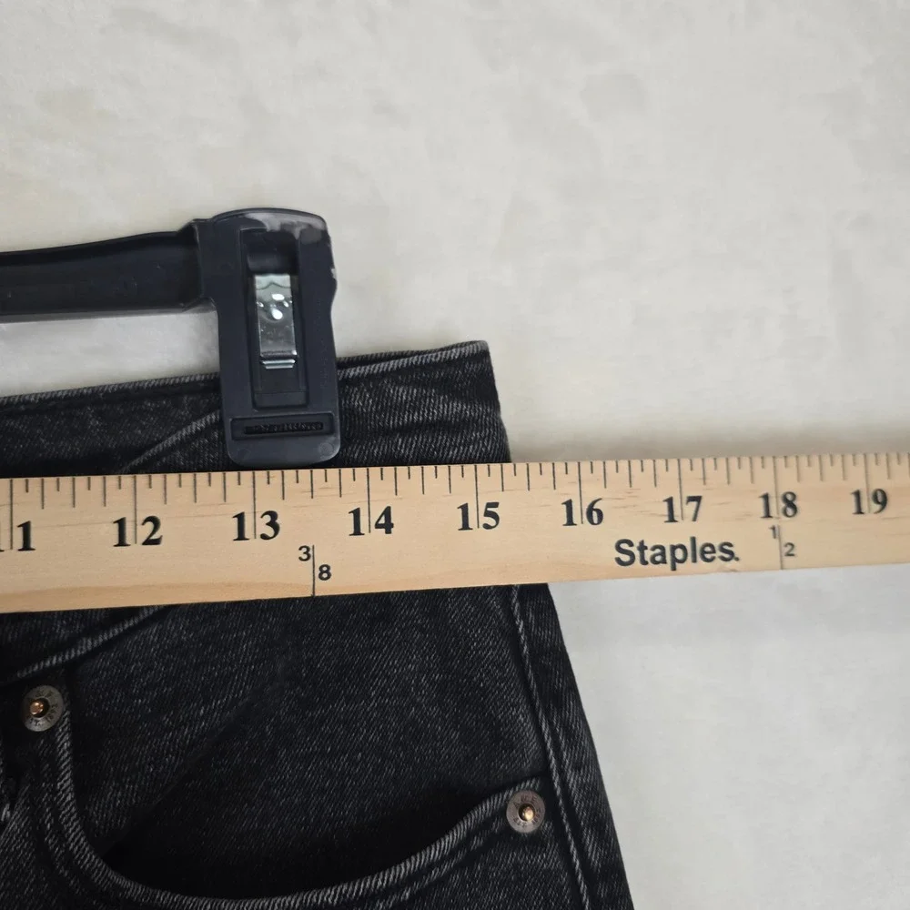 Abercrombie & Fitch Curve Love Ultra High Rise Ankle Straight Jeans Black 30/10S